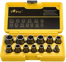 Nut Extractor Socket Socket Set Impact Bolt & Nut Remover Set, Nut Extractor Soc
