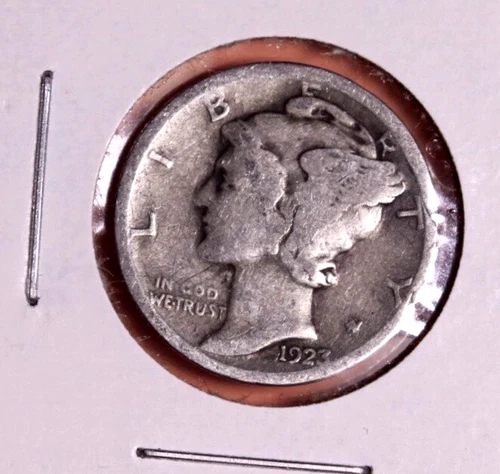 1923 P Mercury Dime circulated 90% Silver  Good G