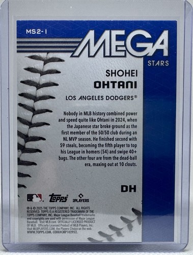 Shohei Ohtani 2025 Mega Stars Topps Series 2 SP Case Hit Mega Box Exclusive - Picture 8 of 8