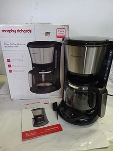 Morphy Richards Filterkaffeemaschine gebürsteter Stahl REF R670