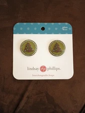 New Lindsay Phillips Christmas Trees Shoe Snaps Charms