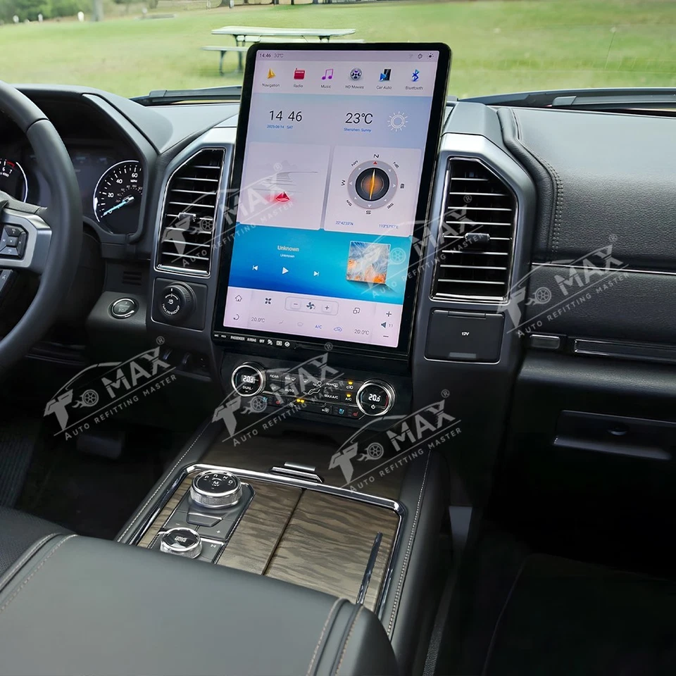 Radio estéreo de coche Qualcomm Carplay 16,8"" Android para Ford Expedition 2018-2021 Foto 3 de 4