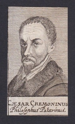 17. Jh. - Cesare Cremonini / professor philosophy Padova Portrait Kupferstich