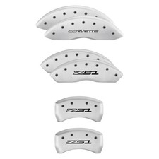 Mgp Gloss White Caliper Covers W Corvette C7 Z51 Engraving Full Kit 6 Pcs