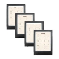 WeChef LED Backlit Menu Holder Cover Single Panel Fits 8"x11" Paper Club 4 Pack