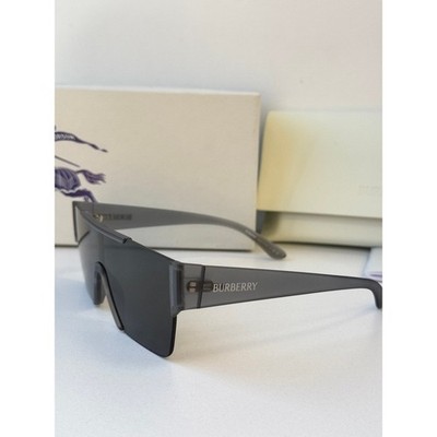 NEW Burberry BE4291 Transparent Matte Grey Shield Sunglasses | eBay