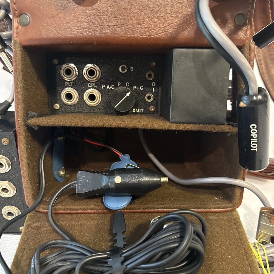 ¡Sistema de intercomunicación de avión portátil vintage! Plantronics 07066-00 ¡Push To Talk! Foto 4 de 4