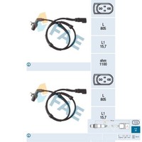 2X Sensor FüR Raddrehzahl FAE 78041 2 Sensor Raddrehzahl Drehzahlsensor