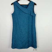 Cupshe Dress S Blue Textured Crinkle Asymmetrical Y2K Resort Minimalist Boho