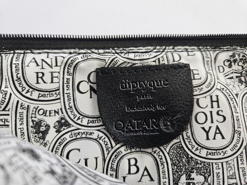 Borsa a marsupio Diptyque Paris xQatar nera ecopelle trucco cosmetici articoli da toeletta - Foto 4 di 9