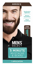 5 Minute Mustache & Beard Dark Brown Brush-In Facial Hair Dye with Brush Include