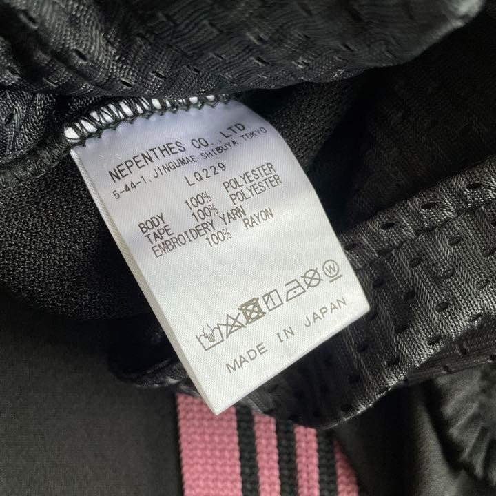 NEEDLES Track Pants Straight Black x Pink lines LQ229 Size-S