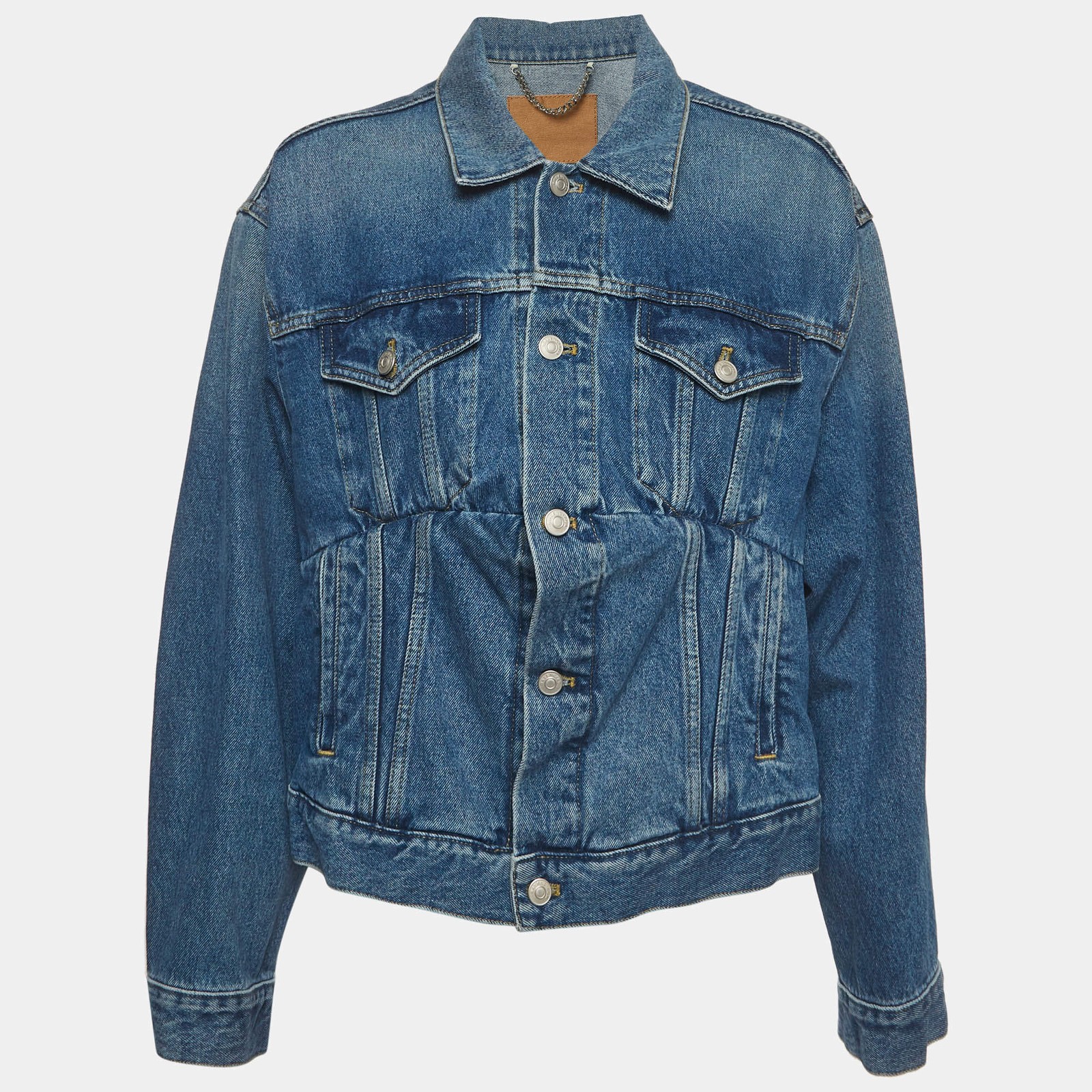 Balenciaga Blue Denim Oversized Swing Jacket S