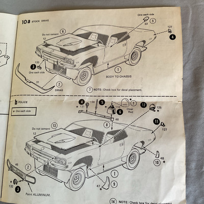 VINTAGE MPC 1974 PLYMOUTH ROAD RUNNER 1/25 SCALE MODEL CAR KIT