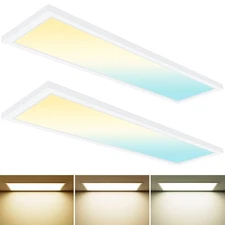 Amico 1x4 LED Flat Panel Light Surface Mount, 50W 5750LM TRIAC 10-100% Dimmab...