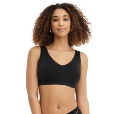 Jockey Womens Bra Seamfree Back Smoothing Bralette X-Large 3041 Black