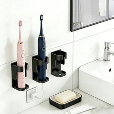 3PCS Self-Adhesive Electric Toothbrush Wall-Mounted Holders Brushing Organizer