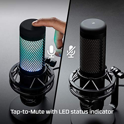 HyperX QuadCast S Standalone Microphone RGB Lighting For Streamers