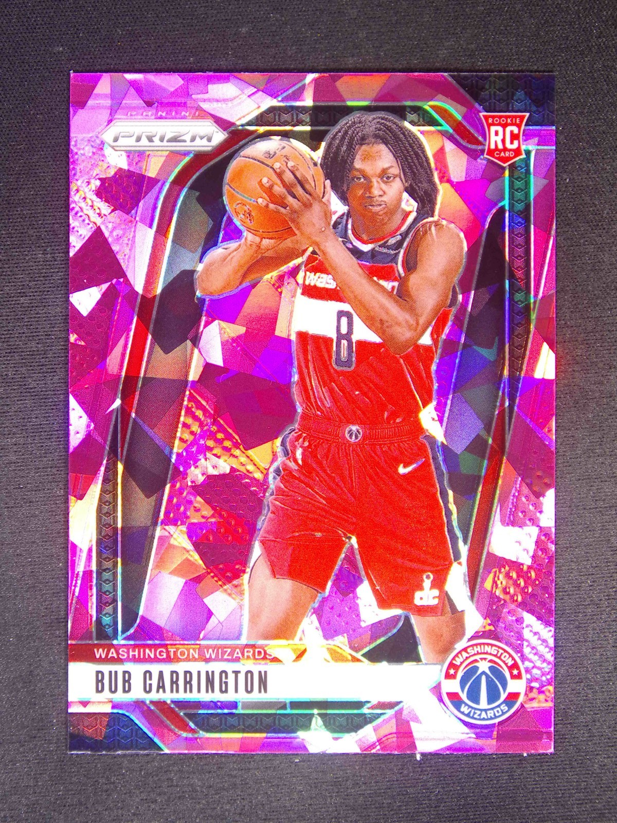 2024-25 Panini Prizm Bub Carrington #244 RC Rookie Pink Ice