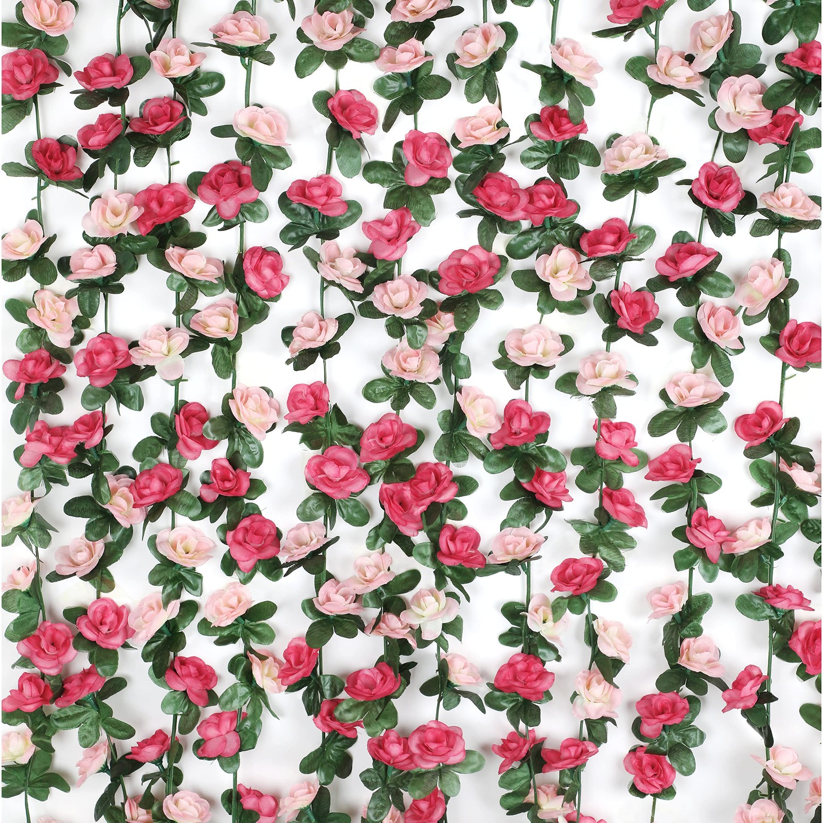 5Pcs 41Ft Flower Garland Artificial Rose Vines for Bedroom, Cute Fake Hanging...