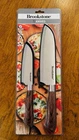 Brookstone 2 Piece Stainless Steel Kitchen Knife Set Wood Grain Handle