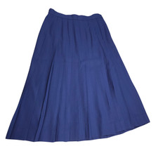 Vintage Talbots Faux Pletted Wrap Skirt Midi/Maxi Women Size 10P Wool Classic