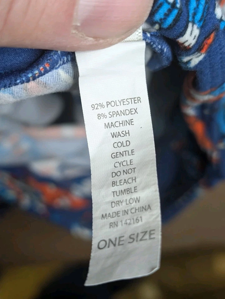 Women's LuLaroe Rocket Popsicle Pattern Leggings One Size Red White Blue  - Image 4 of 4