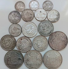 Lot Of 17 Silver Australian Australia Coins Threepence Sixpence Shilling Florin