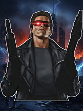 The Terminator T-800 / Arnold Schwarzenegger 6" High Quality Vinyl Sticker