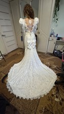 Vintage wedding dress with a train Ellis