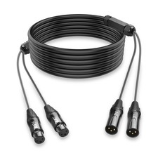 2 Channel XLR Audio Snake 3 Pin XLR Male to Female Splitter Microphone Record...