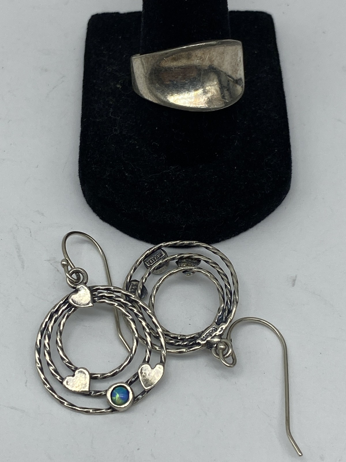 Sterling Silver Assorted Earring Ring Jewelry Bun… - image 4