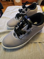 Heelys Youth Skate Shoes Canvas Lace Up Gray Size YTH 3