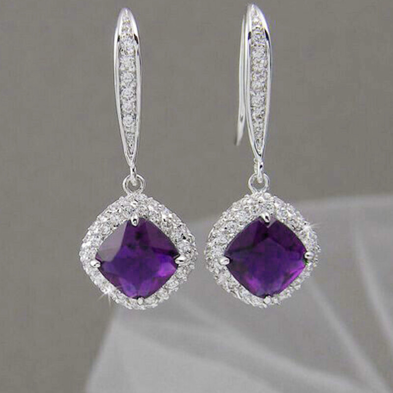 Elegant 925 Silver Filled Earrings With Cubic Zirconia - Women's Wedding & Party Jewelry Gift
