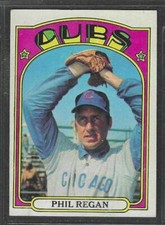 1972 TOPPS # 485 PHIL REGAN CUBS  EX/NM