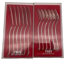 Robbe Berking R&B 800 Silver Fish Cutlery Set 6 Person Original Box