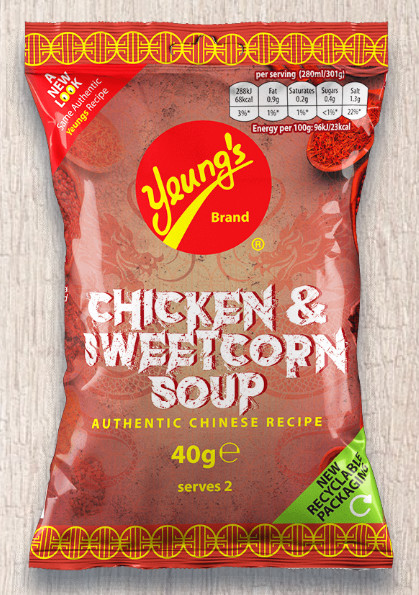 5 x Yeung's Chinese Chicken & Sweetcorn Soup Mix - 40g