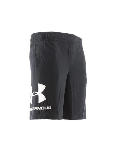 Pantalones cortos de logotipo grande de Under Armour negros blancos - Imagen 1 de 6