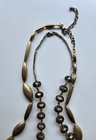 LOT LONG GOLD BEADED STATEMENT NECKLACE CHICOS HP WOOD & CHUNY VTG LUCITE BEADS — photo 6
