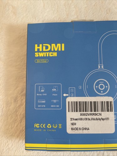 HDMI Splitter Switch 3 In 1 Out Roku Blue Ray HDTV 4K 60 Hz - Bild 5 von 9