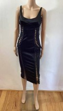 DOLCE & GABBANA VINTAGE EARLY 2000's OPEN LACE UP RARE SEXY DRESS SZ 38
