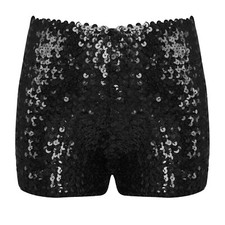 DE iEFiEL Mädchen Tanz Shorts Metallic Glän...