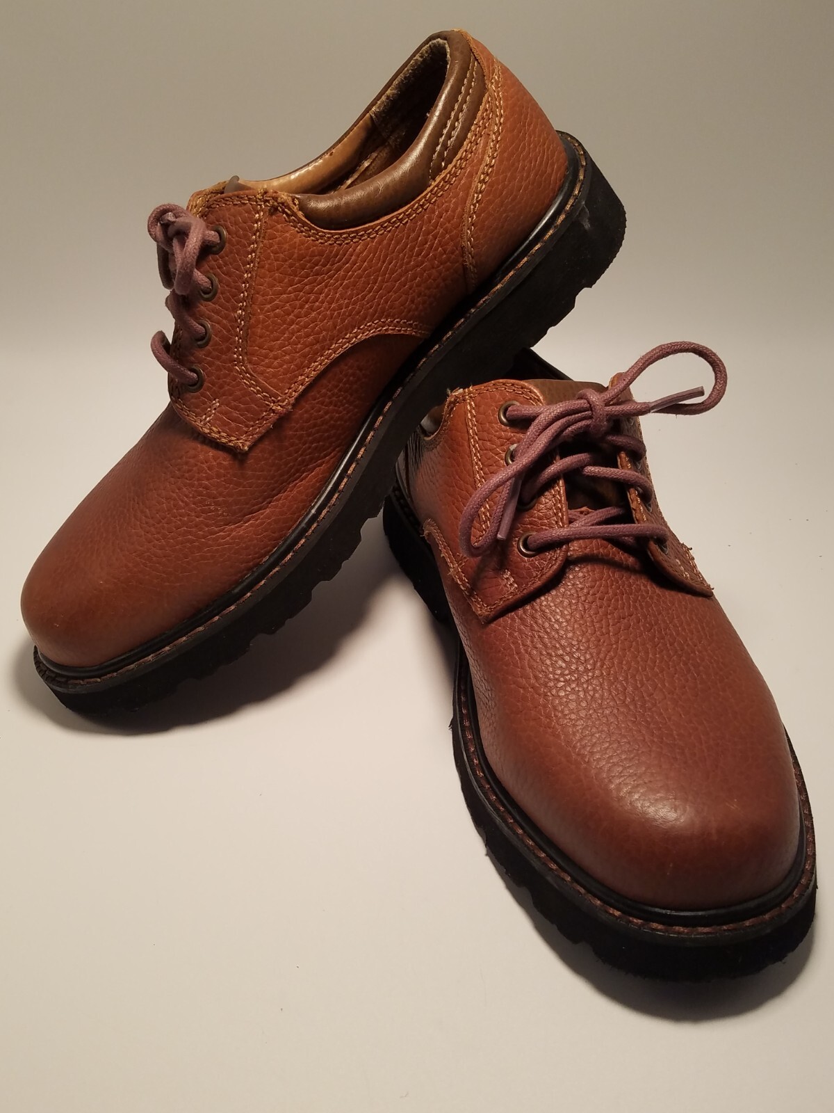 SAOLA Scarpe uomo Jarman antiscivolo stringate in pelle marrone misura 7 5