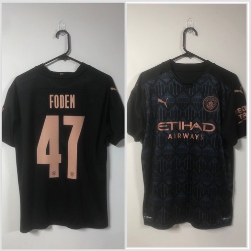 Foden #47 Manchester City 2020/21 Large (Medium) Auswärtstrikot Top Zustand