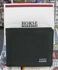 Men Horse Imperial Badge Leather Wallet Coins Bills Credit Card Holder