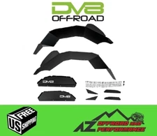 DV8 Offroad Rear Inner Fenders - Black for '20-'25 Jeep Gladiator JT Truck