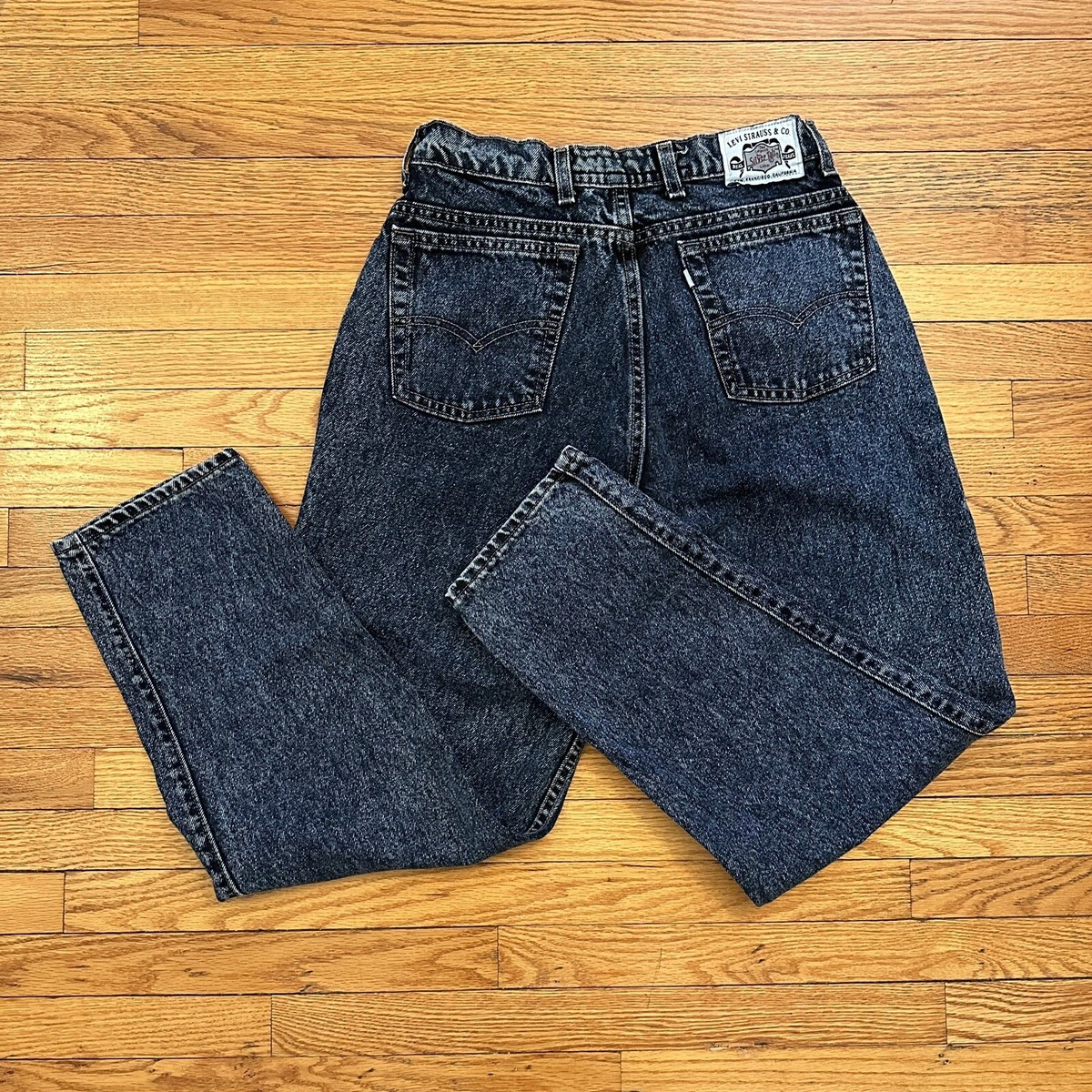 90’s Levi’s Silvertab USA製 LEVIS SILVERTAB Straight-Fit Zip Denim Jeans Pants Bliss Grey Size