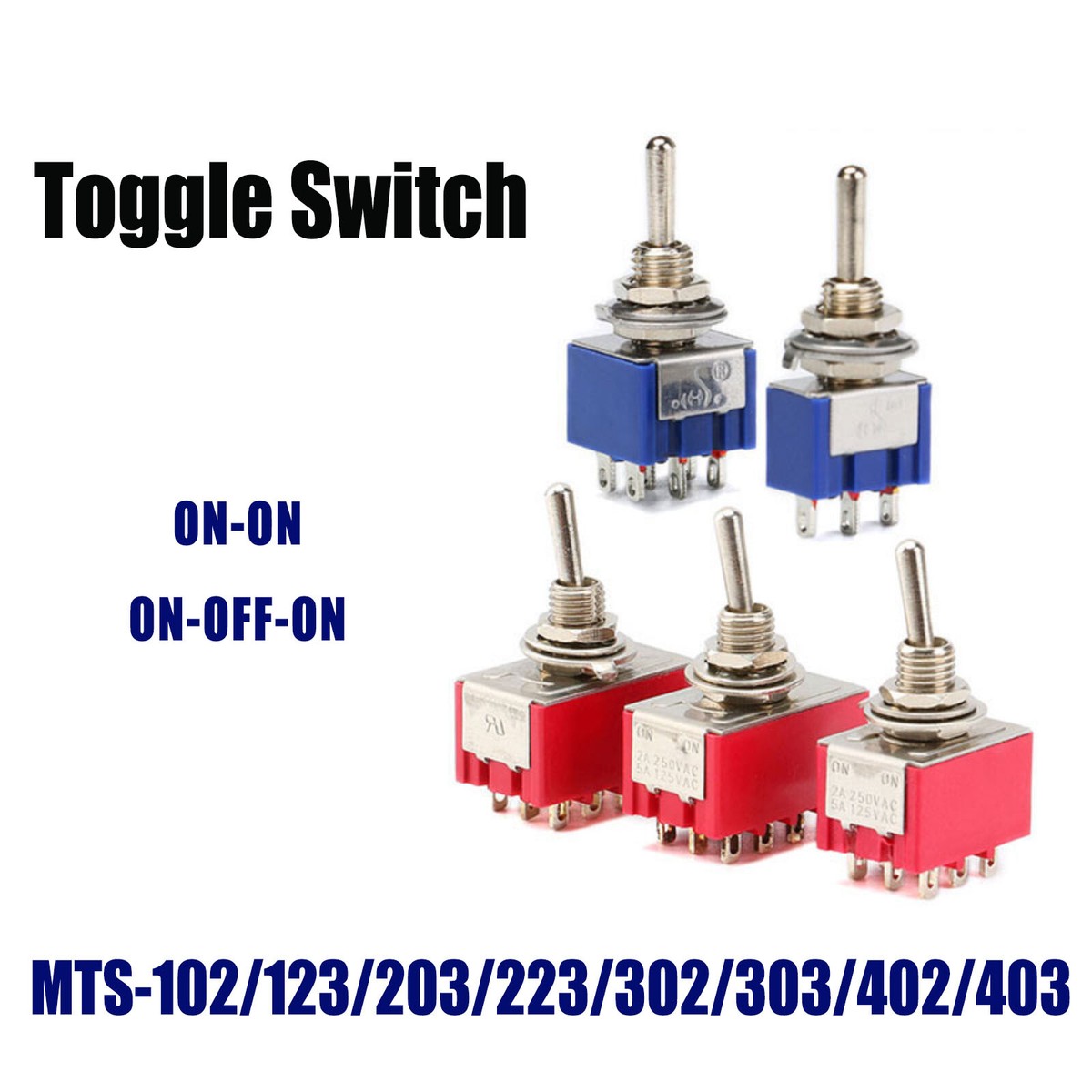 Miniature Toggle Switch 3/6/9/12 Pin SPDT DPDT 3PDT Double Throw