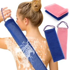 4pcs African Exfoliating Net Sponges Washcloth Bath Back Scrubber for Men Women