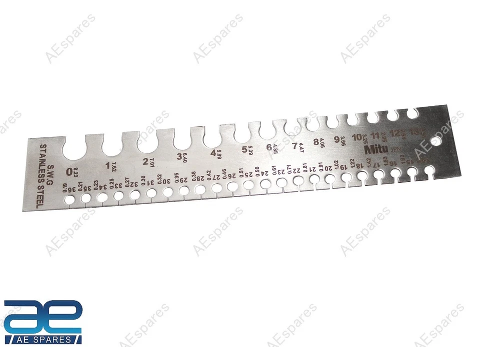 Medidor de cable de alambre de acero inoxidable medidor de espesor estándar rectangular Foto 3 de 4